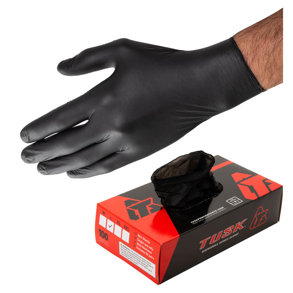Tusk 2074300004 Disposable Nitrile Gloves Medium - 5-mil