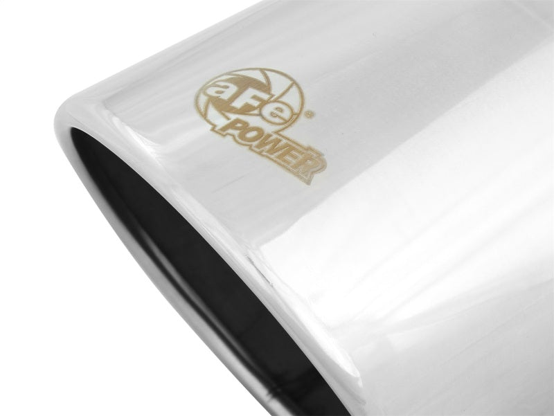 AFE 49T40604-P12  Exhaust Tip Bolt On Polished 4in Inlet x 6in Outlet x 12in Le