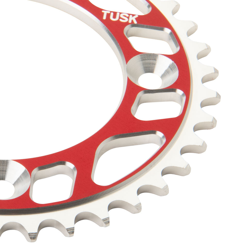 Tusk 2091670053 Rear Aluminum Sprocket 38 Tooth Red