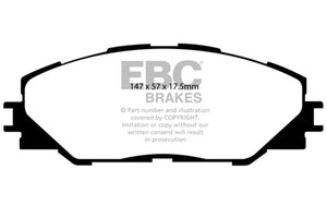 EBC DP21792 09-10 fits Pontiac Vibe 2.4 2WD Greenstuff Front Brake Pads