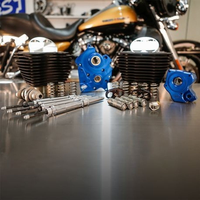 S&S 310-1105B Cycle 2017 M8 Models 128in Oil Cooled Power Pack w/ Chrome Pushrod