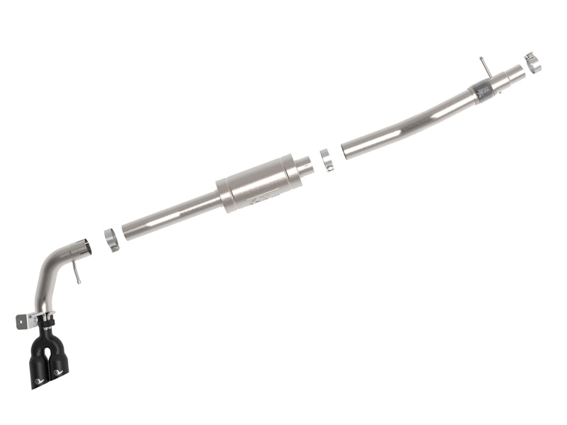 AFE 49-33111-B Series 3in 304 SS Cat-Back Exhaust Side Exit w/ Black Tips 19 fi