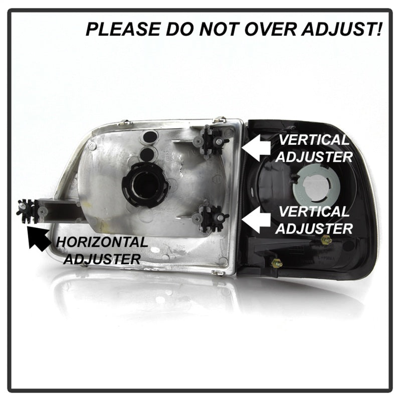 xTune 9042638 97-03 fits Ford F-150 4pc OEM Style Headlights w/Corner - Black (