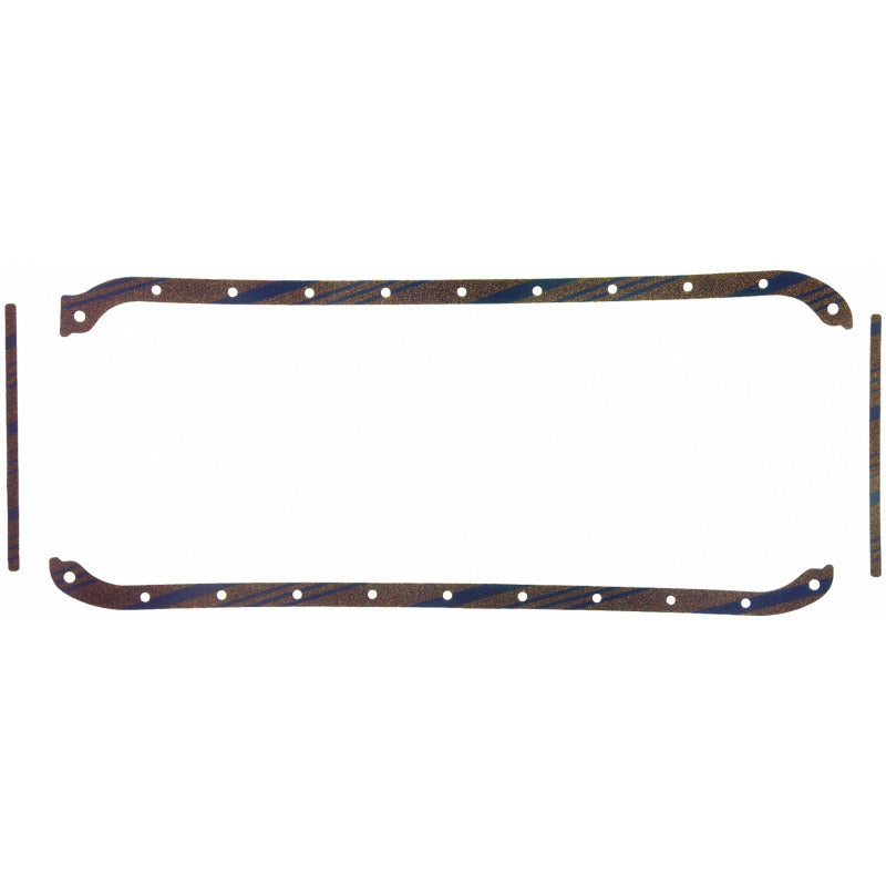 Fel-Pro OS5041C OS 5041 C Engine Oil Pan Gasket Set Blue Stripe cork-rubber