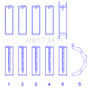 KING KINGMB5734SI0.25 fits KING MB5734SI0.25 Engine Bearings fits Ford 302 Cid