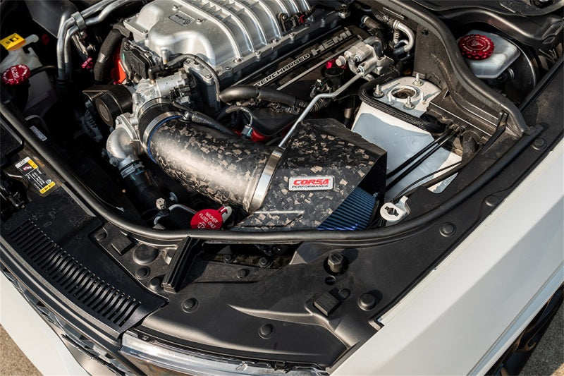 CORSA Performance 44011-MF Corsa 2020-25 fits Dodge Durango SRT Hellcat Forged Carbon Fiber Air Intake w/ MaxFlow Oiled Filter