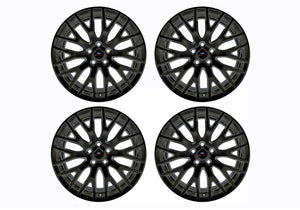 fits Ford Racing M-1007K-M19XB 15-16 Mustang GT 19X9 and 19X9.5 Wheel Set with TPMS Kit - Matte Black