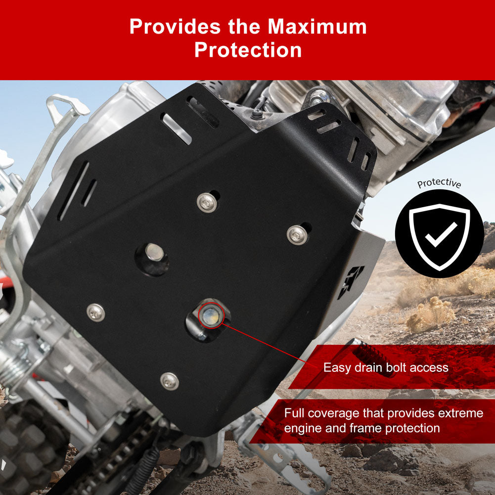 Tusk 2101060001 Aluminum Skid Plate Black