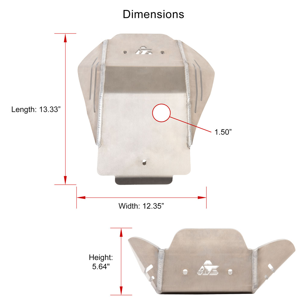 Tusk 2101060011 Aluminum Skid Plate Silver