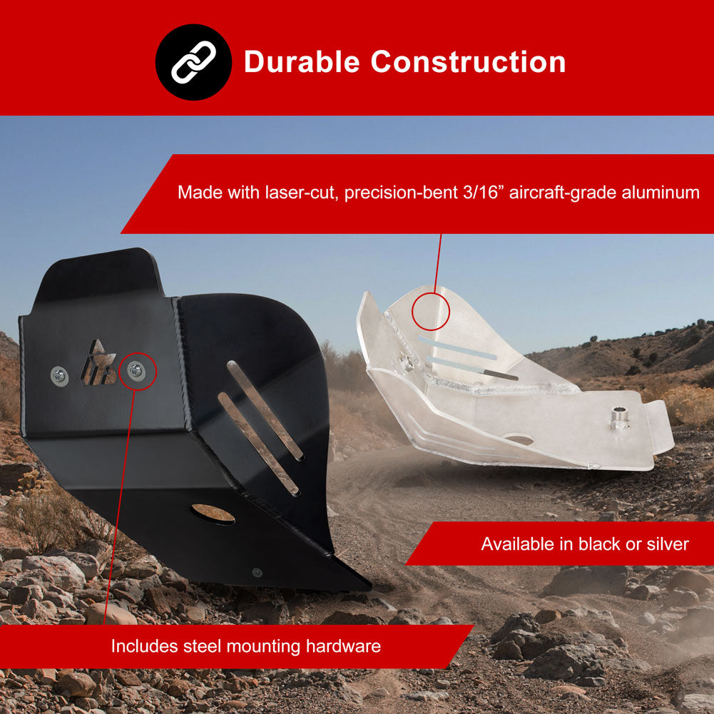 Tusk 2101060026 Aluminum Skid Plate Black