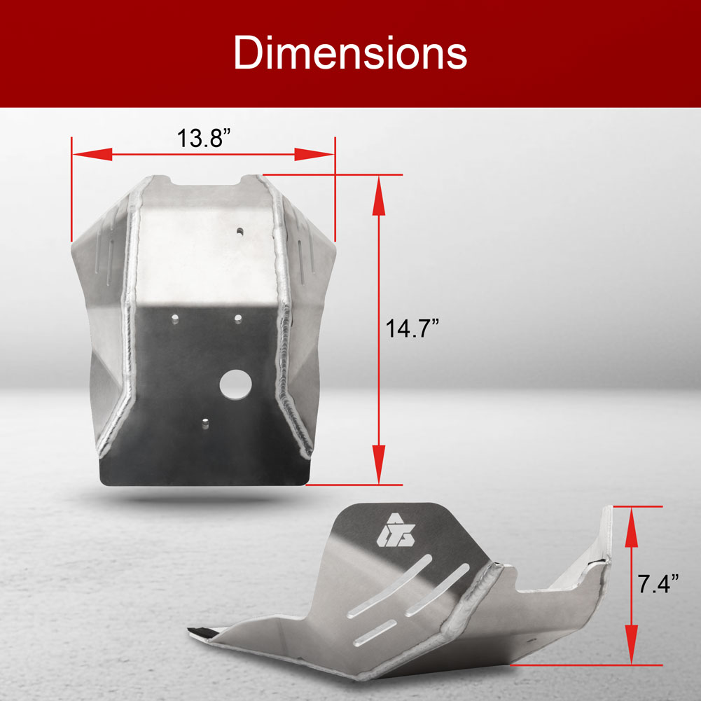 Tusk 2101060029 Aluminum Skid Plate Silver