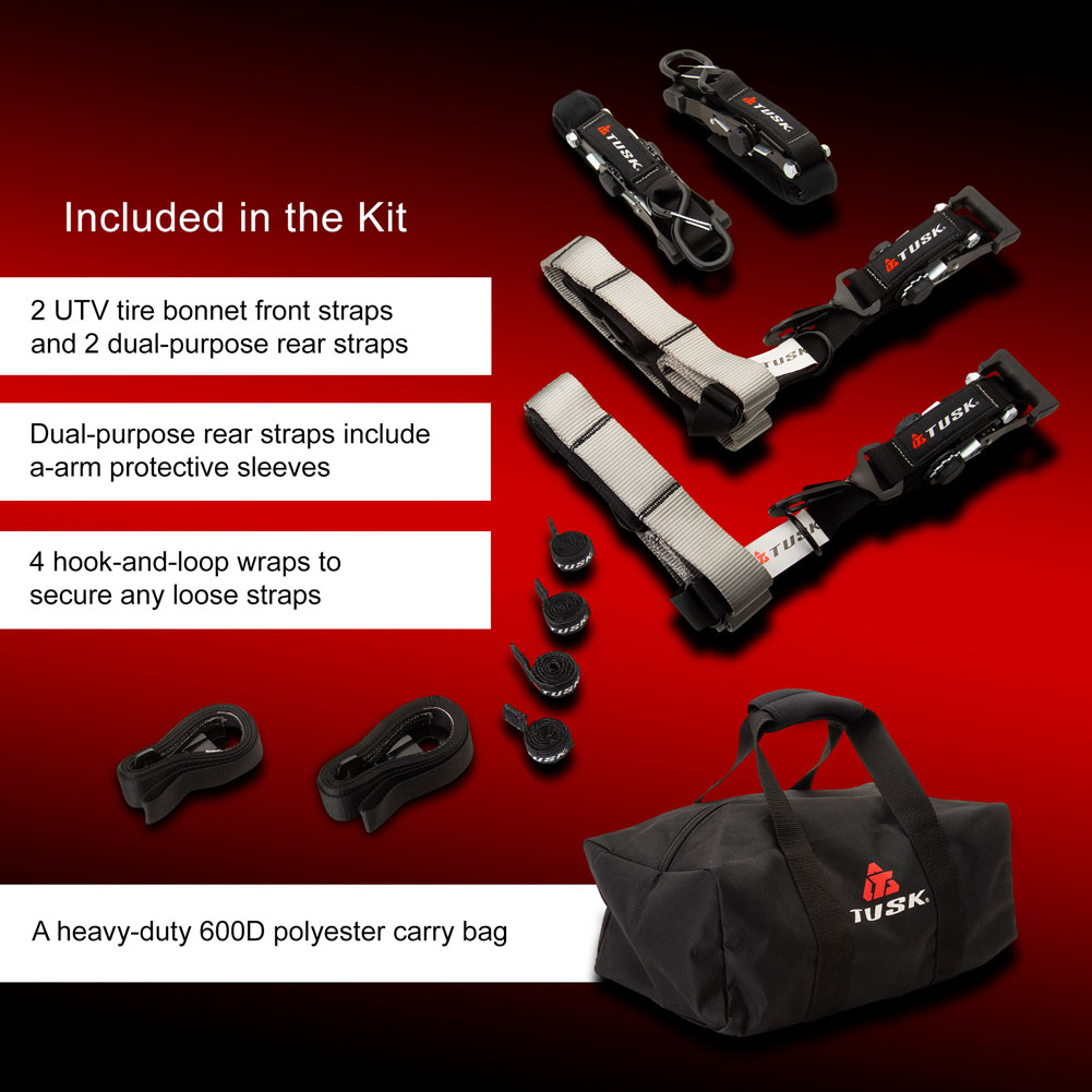 Tusk 2104700001 UTV Tire Bonnet Kit (4 Wheel Kit)
