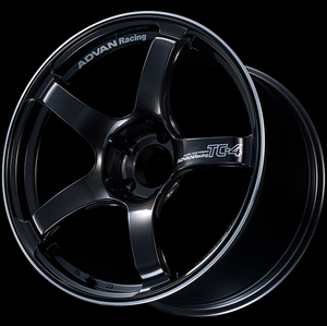 Advan YAD7I45EBGR TC4 17x9 +45 5x114.3 Racing Black Gunmetallic and Ring Wheel