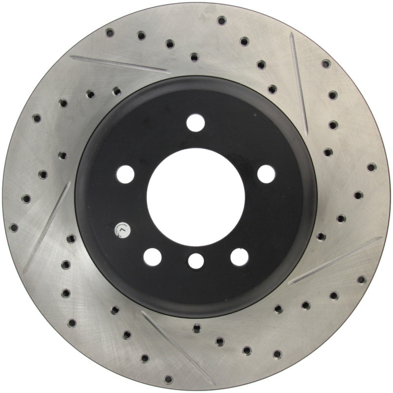 Stoptech 127.34071L 08-09 BMW 535 Series / 04-09 545i/550i/645Ci/650i Slotted & Drilled Left Front Rotor