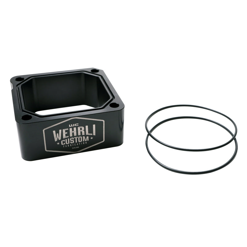 Wehrli WCF100338-BLKANO 98.5-07 fits Dodge 5.9L Cummins Billet Intake Spacer Kit - Black Anodized &amp; Engraved Finish