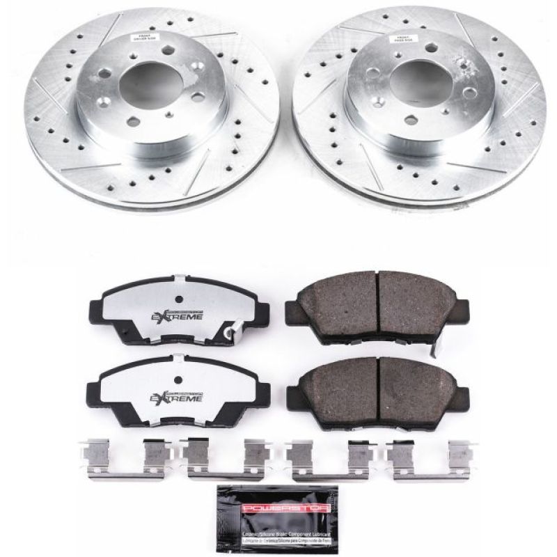 PowerStop K5382-26 09-14 fits Honda Fit Front Z26 Street Warrior Brake Kit