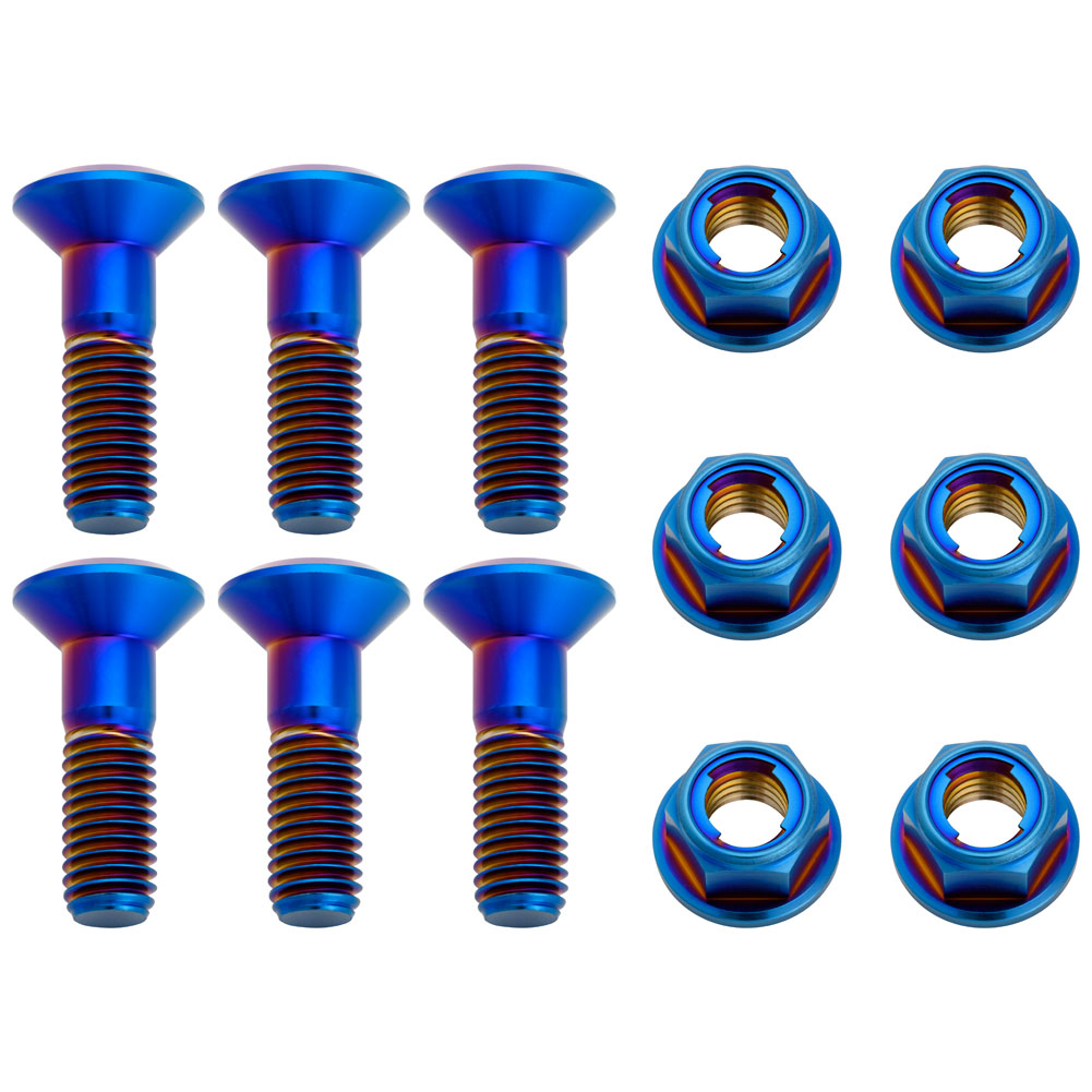 Tusk 2119380001 Titanium Sprocket Bolt Kit  Burnt Blue
