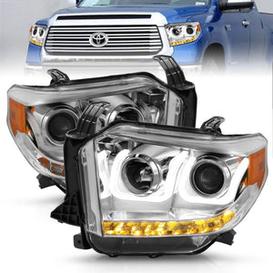 ANZO 111319 2014-2016 fits Toyota Tundra Projector Headlights w/ U-Bar Chrome