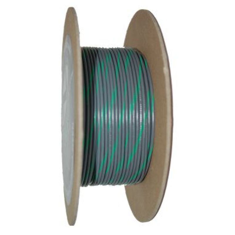 NAMZ NWR-85-100-20 OEM Color Primary Wire 100ft. Spool 20g - Gray/Green Stripe