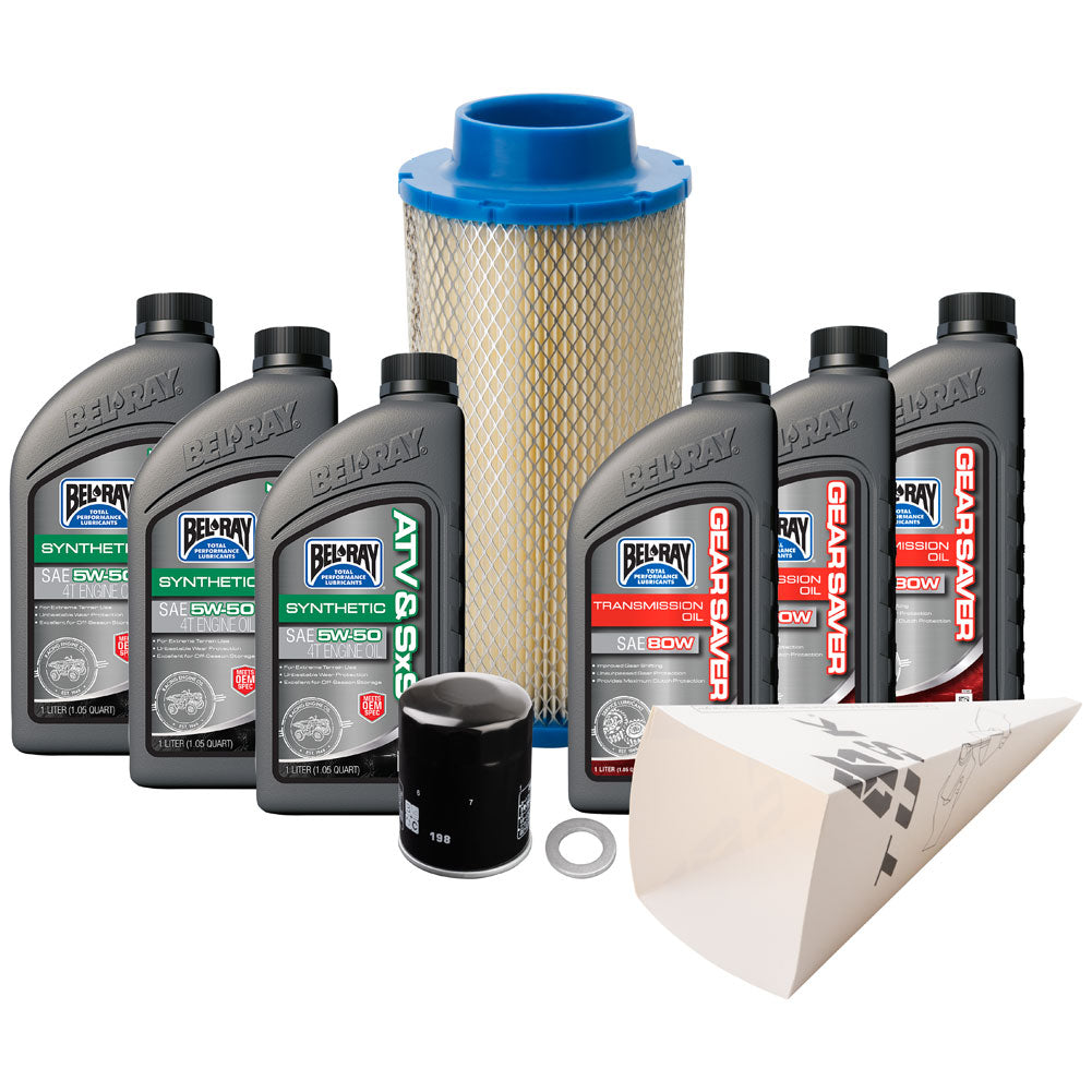 Tusk 2129020001 UTV Full Service Kit Bel-Ray 5W-50 & Pro Defense Air Filter