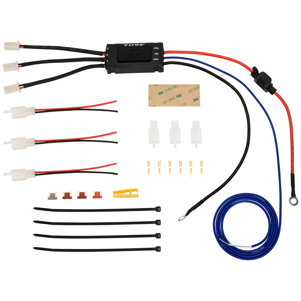 Tusk 2137540001 3-Way Compact 12V Accessory Power Harness