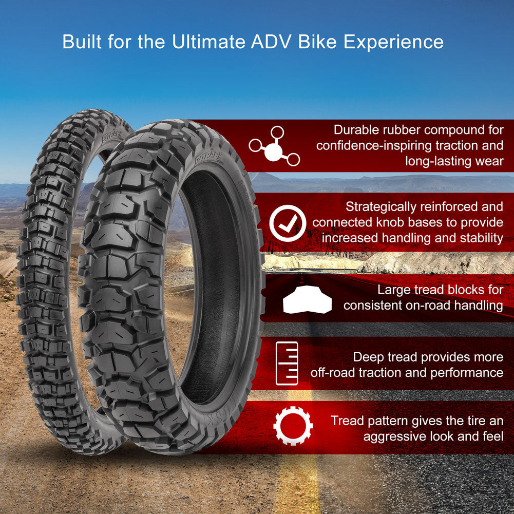 Tusk 2137740100 2Track Adventure Tire Rear 130/80-17 (65Q)