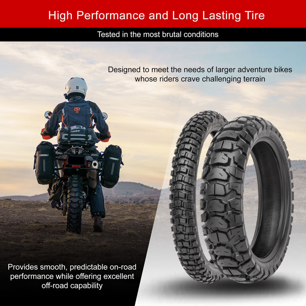 Tusk 2138110003 2Track Adventure Tire Set 90/90-21 (54T)/140/80B-18 (70R)