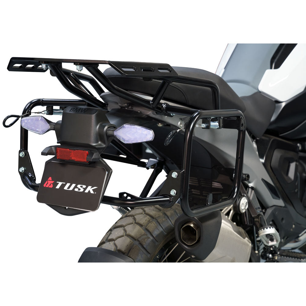 Tusk 2149440001 Pannier Racks with Nelson Rigg Hurricane Dry Saddlebags  Black