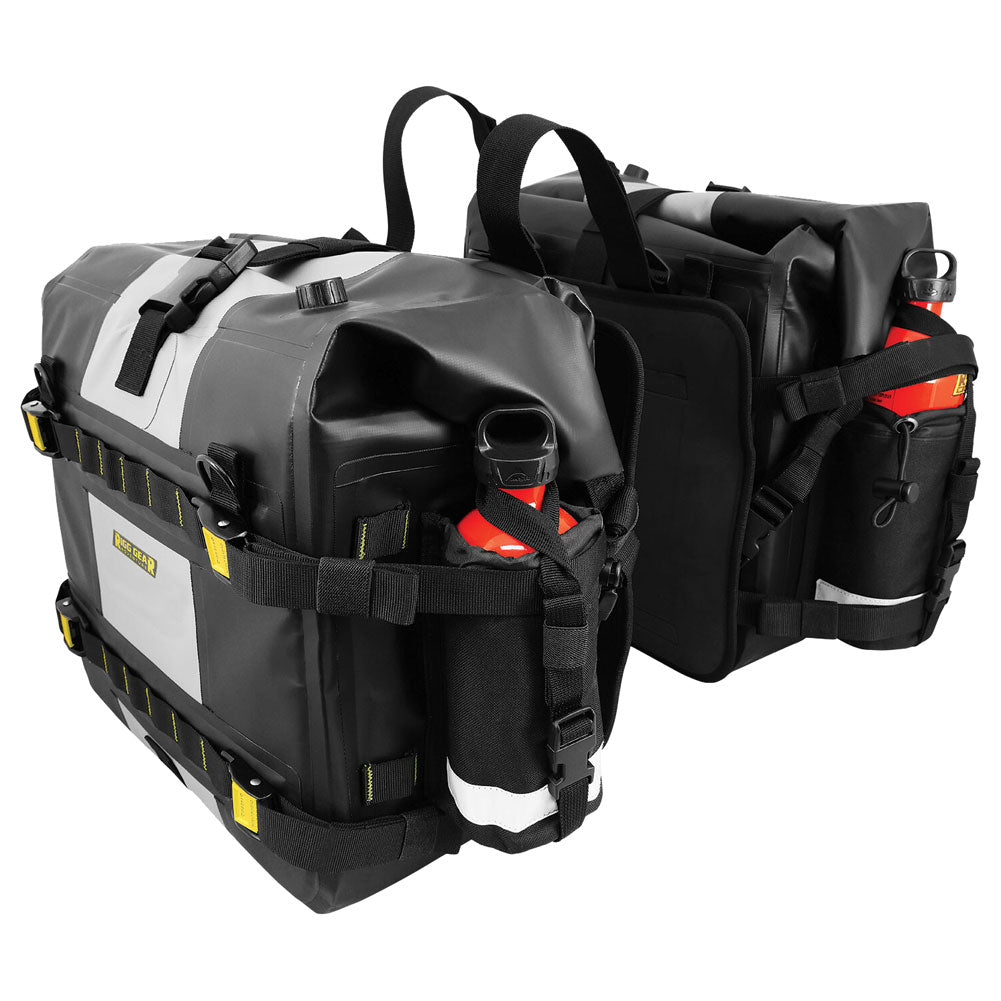 Tusk 2149440008 Pannier Racks with Nelson Rigg Hurricane Dry Saddlebags  Black