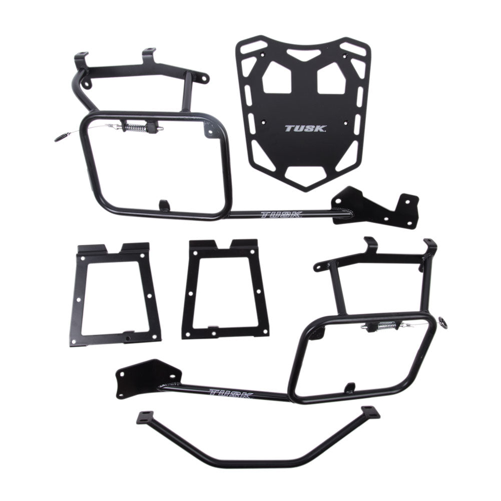 Tusk 2149440012 Pannier Racks with Nelson Rigg Hurricane Dry Saddlebags  Black