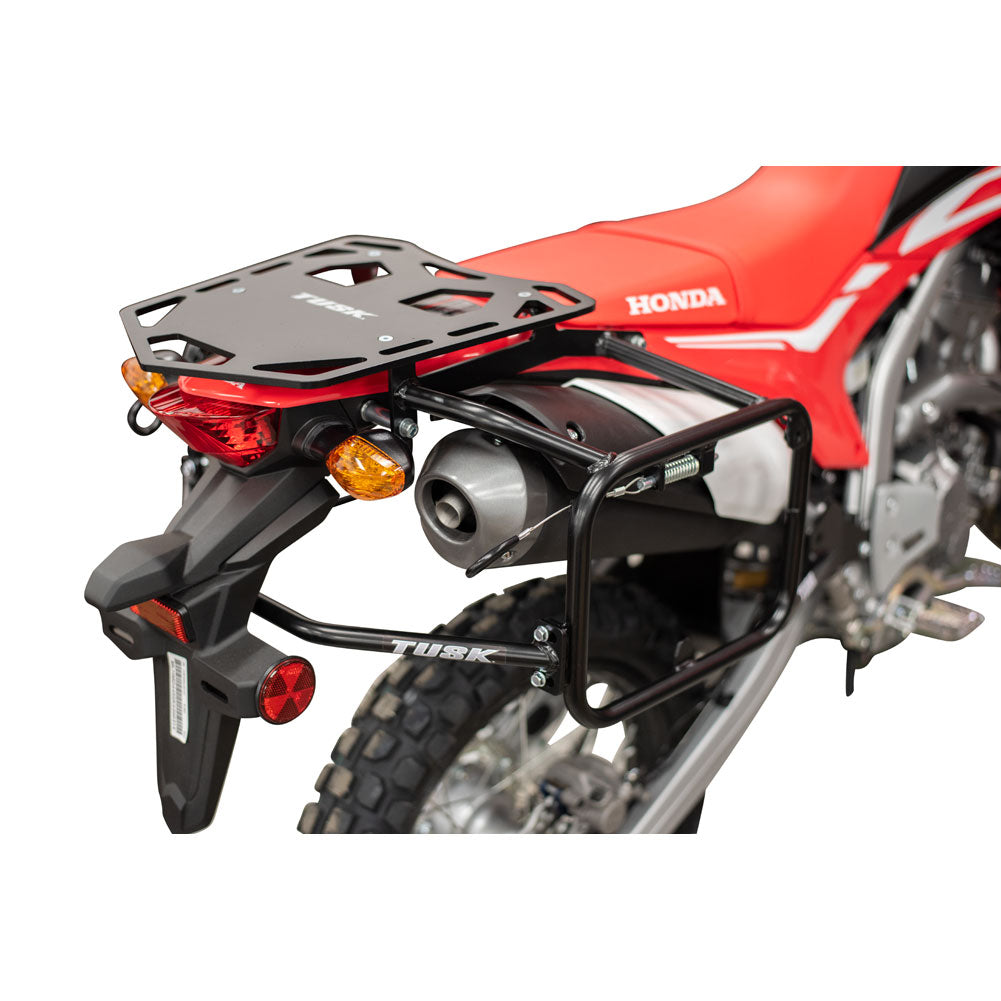 Tusk 2149440012 Pannier Racks with Nelson Rigg Hurricane Dry Saddlebags  Black