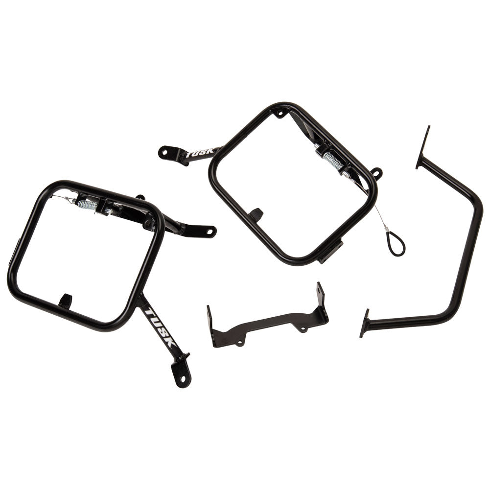 Tusk 2149440023 Pannier Racks with Nelson Rigg Hurricane Dry Saddlebags  Black