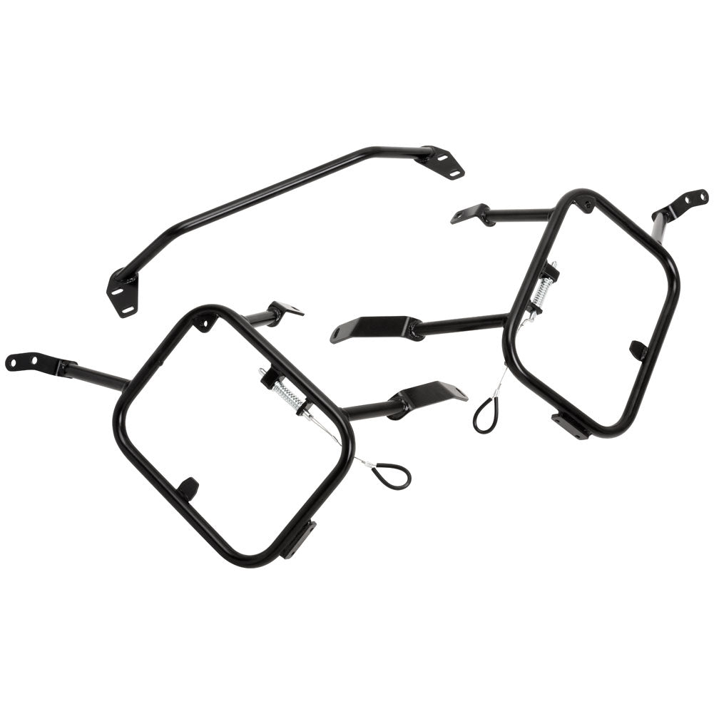 Tusk 2149440024 Pannier Racks with Nelson Rigg Hurricane Dry Saddlebags  Black