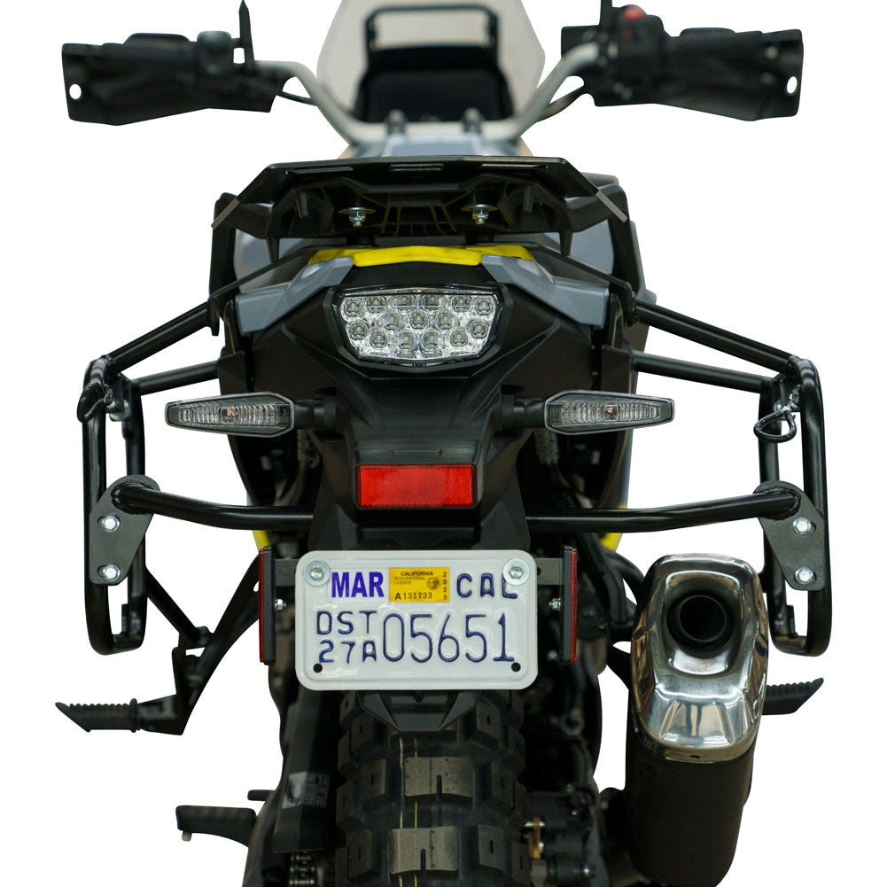 Tusk 2149440024 Pannier Racks with Nelson Rigg Hurricane Dry Saddlebags  Black