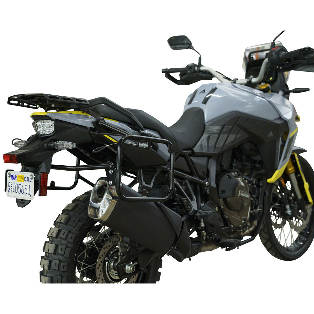Tusk 2149440024 Pannier Racks with Nelson Rigg Hurricane Dry Saddlebags  Black