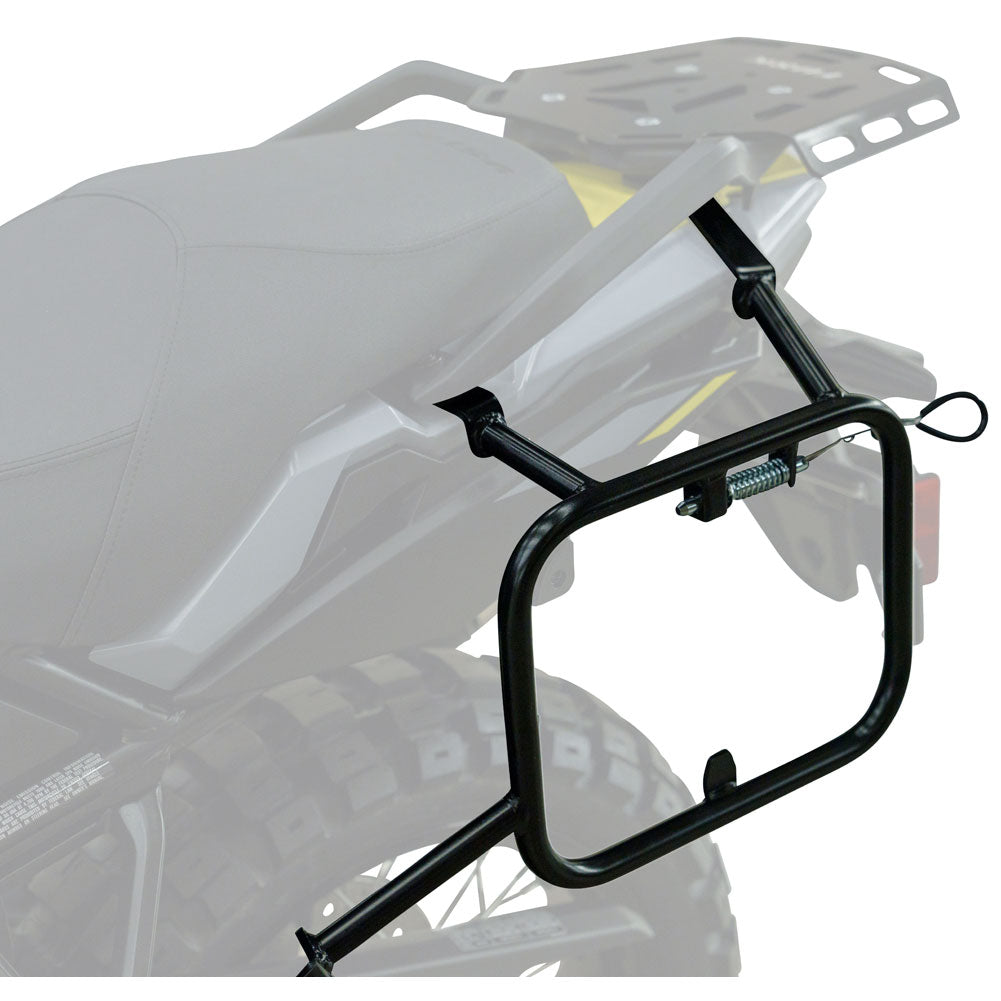 Tusk 2149440024 Pannier Racks with Nelson Rigg Hurricane Dry Saddlebags  Black