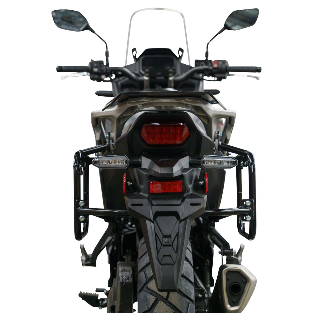 Tusk 2149440025 Pannier Racks with Nelson Rigg Hurricane Dry Saddlebags  Black