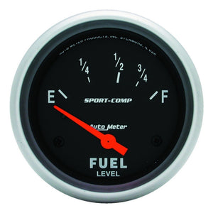 AutoMeter 3516 Autometer Sport-Comp 2 5/8in 24ohm-33ohm Fuel Level Gauge