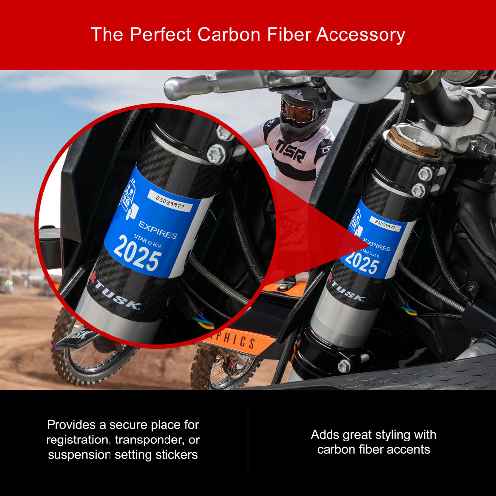 Tusk 2152660001 Carbon Fiber Motorcycle Registration Wrap