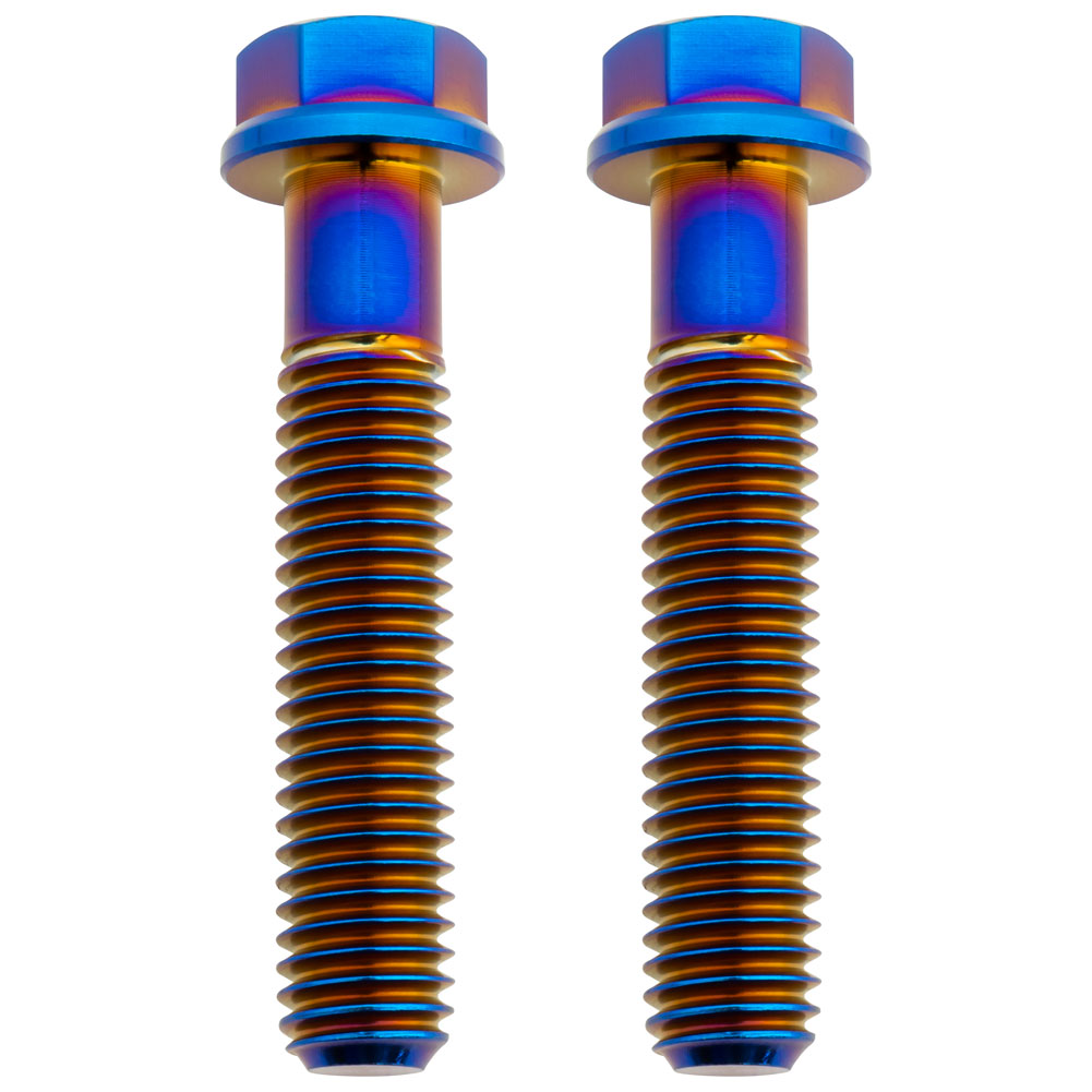 Tusk 2152720002 Titanium Bolt M8 x 40mm 2 Pack Burnt Blue