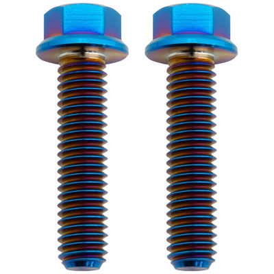 Tusk 2152720004 Titanium Bolt M6 x 25mm 2 Pack Burnt Blue