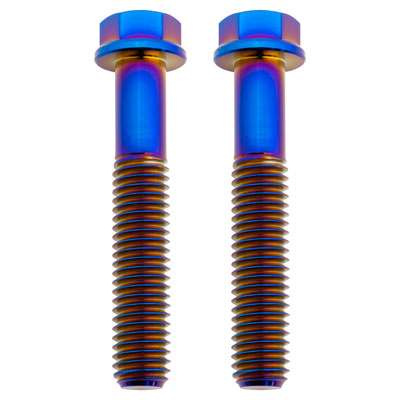 Tusk 2152720010 Titanium Bolt M8 x 45mm 2 Pack Burnt Blue