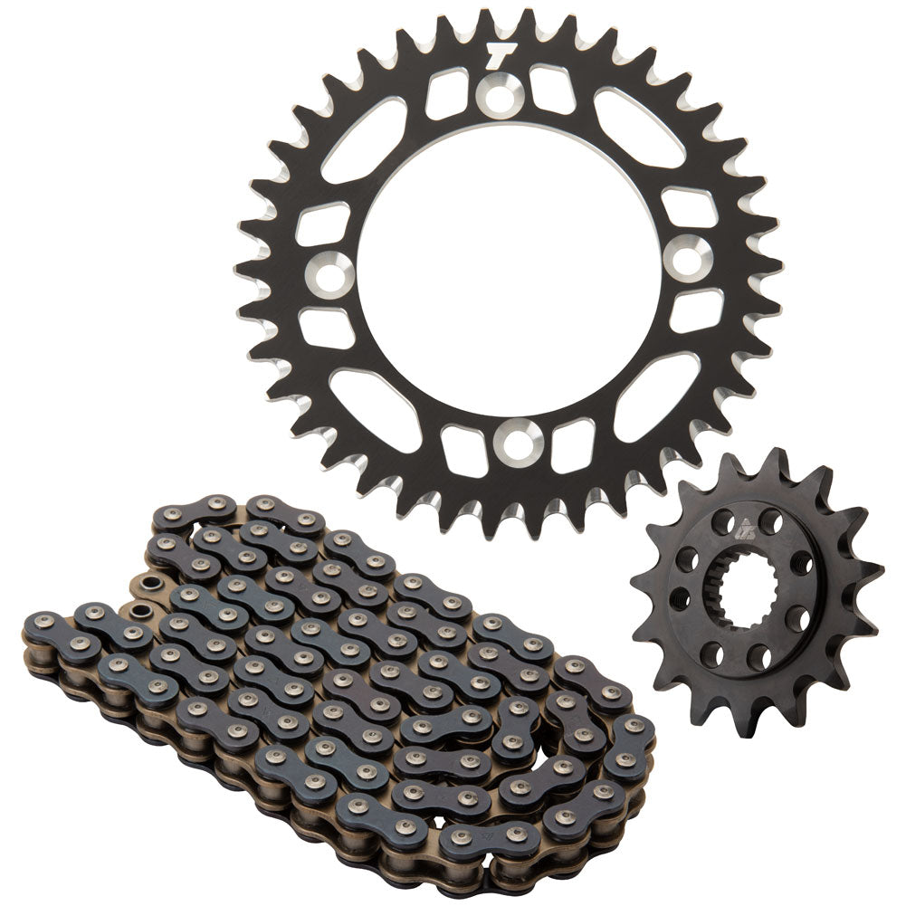 Tusk 2152740235 Chain & Sprocket Kit O-Ring Chain Black Rear Sprocket
