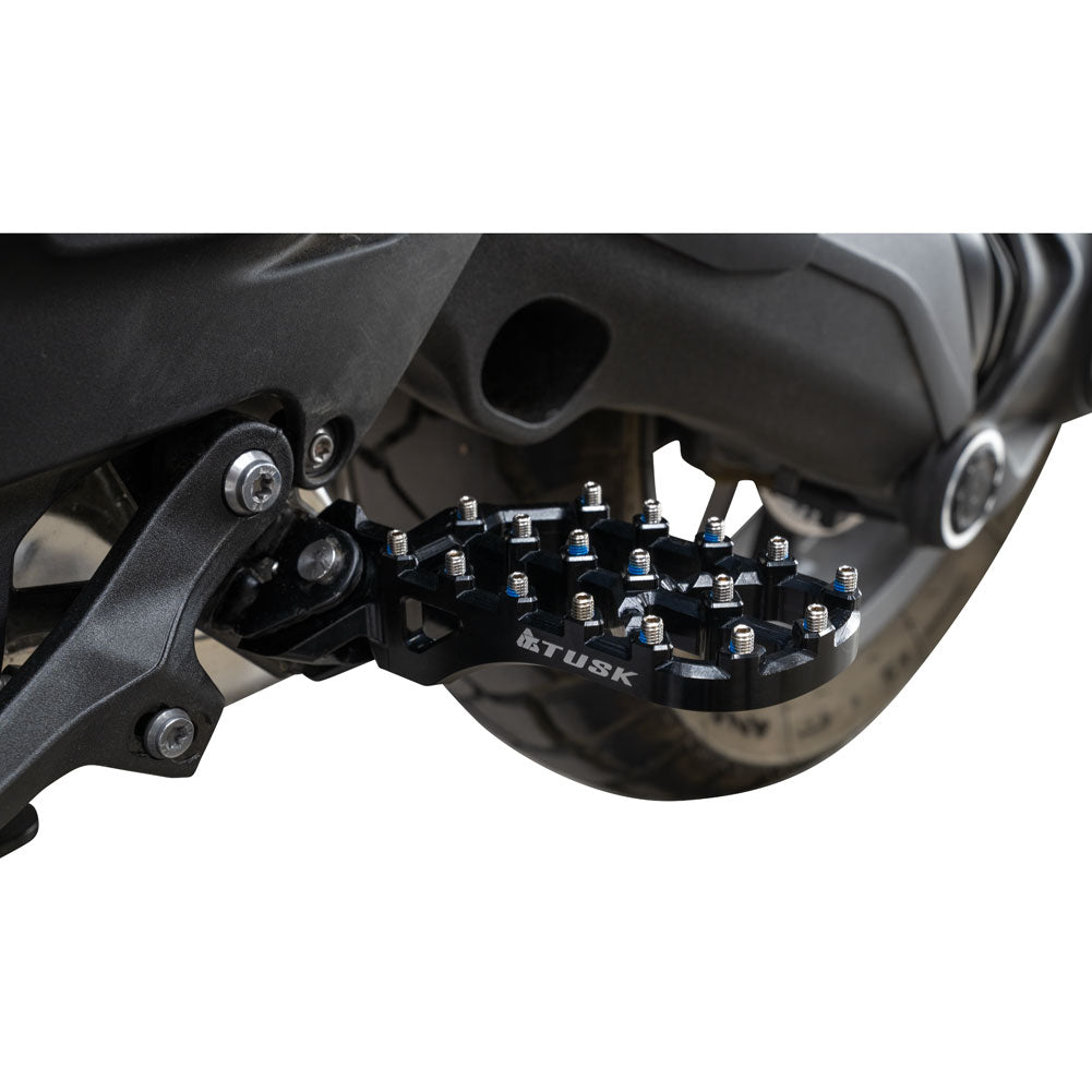 Tusk 2154060001 Edge Billet Adventure Foot Pegs  Black