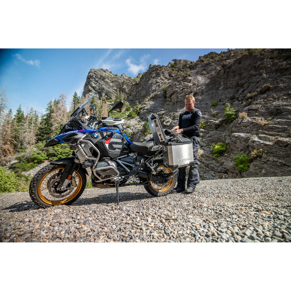 Tusk 2154070001 Frontier Panniers 38 Liter Brushed Aluminum