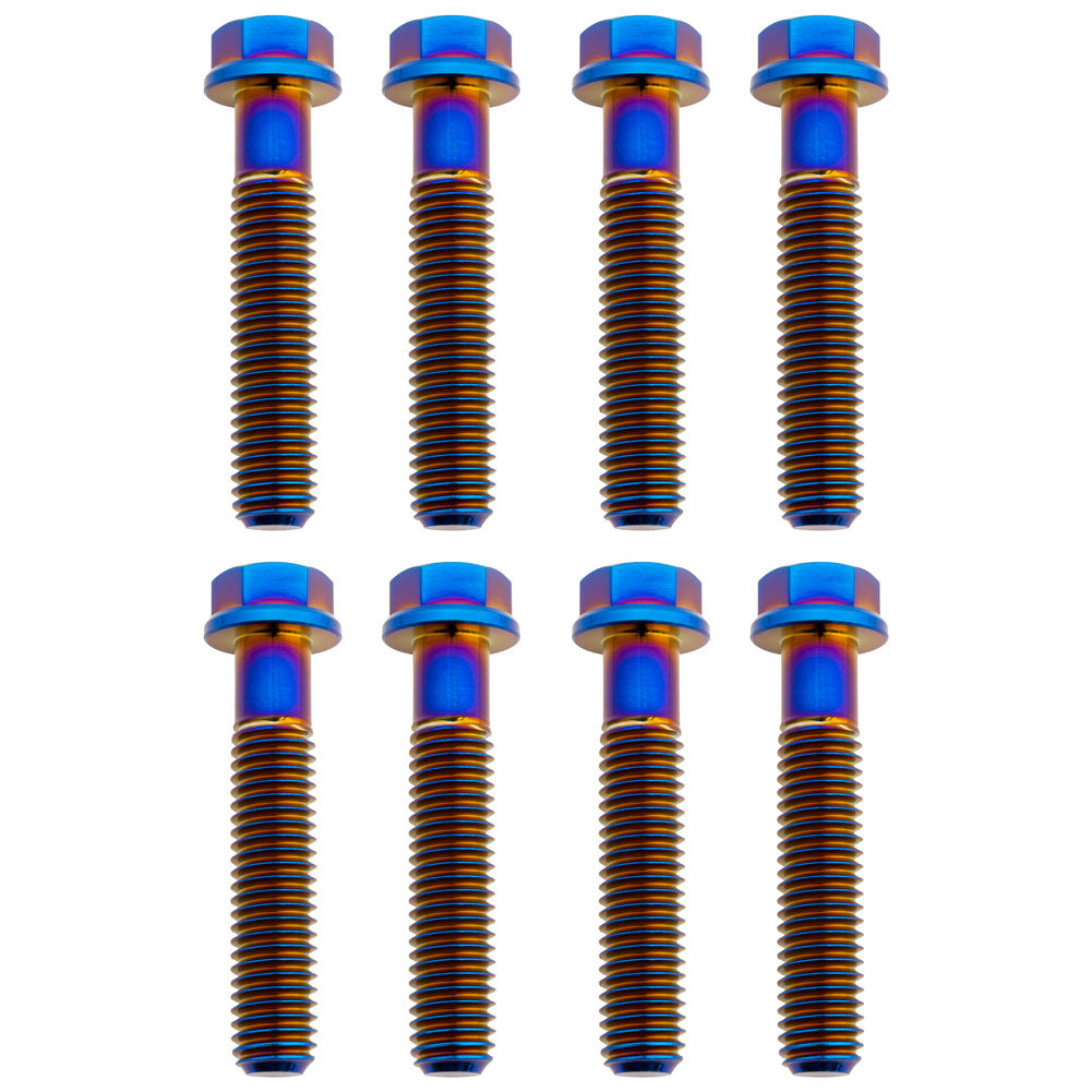 Tusk 2156810002 Titanium Triple Clamp Bolt Kit Split Triple Clamp Burnt Blue