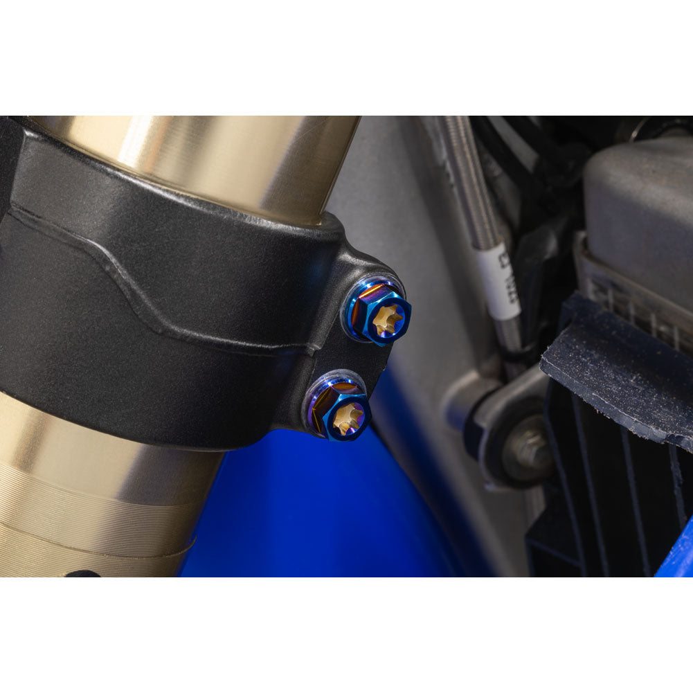 Tusk 2156810005 Titanium Triple Clamp Bolt Kit OEM Triple Clamp Burnt Blue