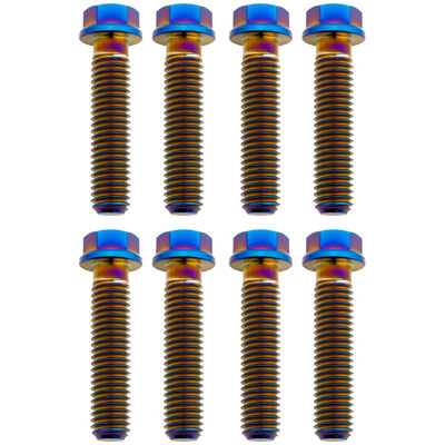Tusk 2156810008 Titanium Triple Clamp Bolt Kit Luxon Triple Clamp Burnt Blue