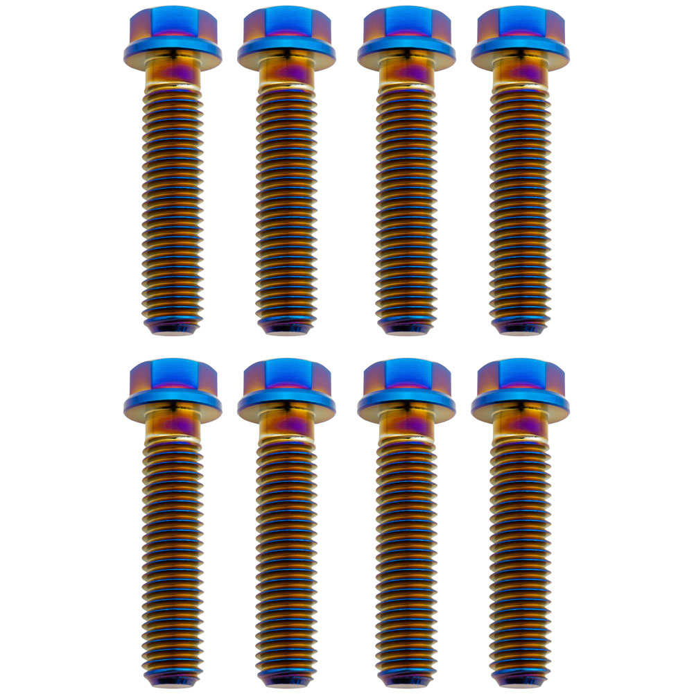 Tusk 2156810008 Titanium Triple Clamp Bolt Kit Luxon Triple Clamp Burnt Blue