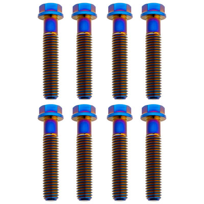 Tusk 2156810009 Titanium Triple Clamp Bolt Kit X-Trig Triple Clamp Burnt Blue